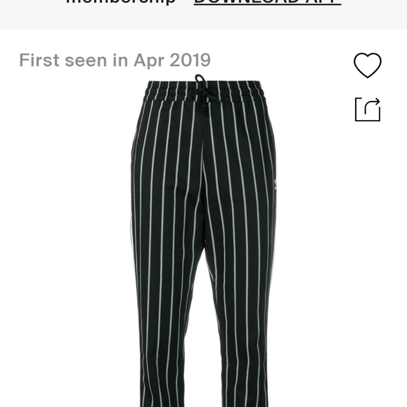 Adidas Originals 2pc Set Jacket  Pants Black Mint Pinstripe Cotton Denim L-XL/XL - Picture 8 of 14